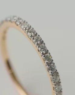 Fine Slim Half Eternity Ring