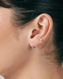Fine Small Solitaire Diamond Stud Earrings