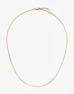 Fine Square Snake Chain Necklace