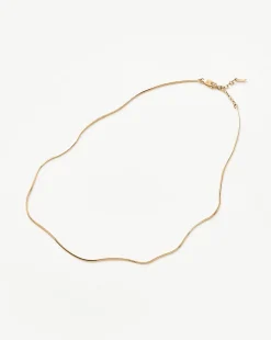 Fine Square Snake Chain Necklace
