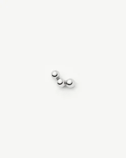 Fine Trio Flat Back Stud Earring