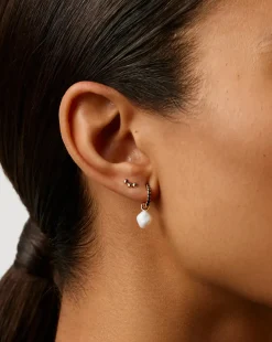 Fine Trio Flat Back Stud Earring