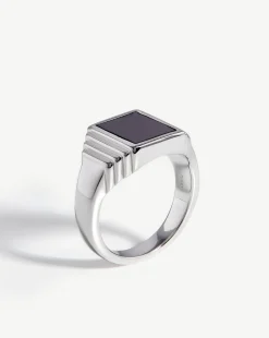 Fused Ridge Signet Ring