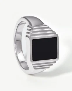 Fused Ridge Signet Ring