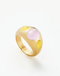 Good Vibes Triple Gemstone Dome Ring