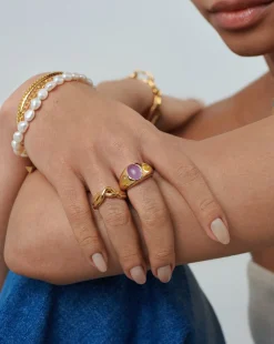 Good Vibes Triple Gemstone Dome Ring