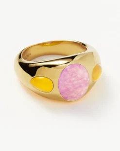 Good Vibes Triple Gemstone Dome Ring