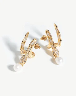 Harris Reed Fine Coiled Serpent Earrings