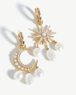 Harris Reed Fine Moon Starlight Earrings