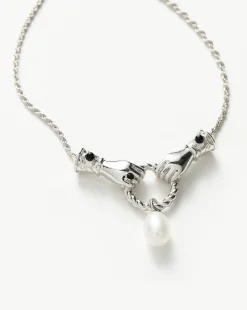 Harris Reed In Good Hands Drop Pendant Necklace