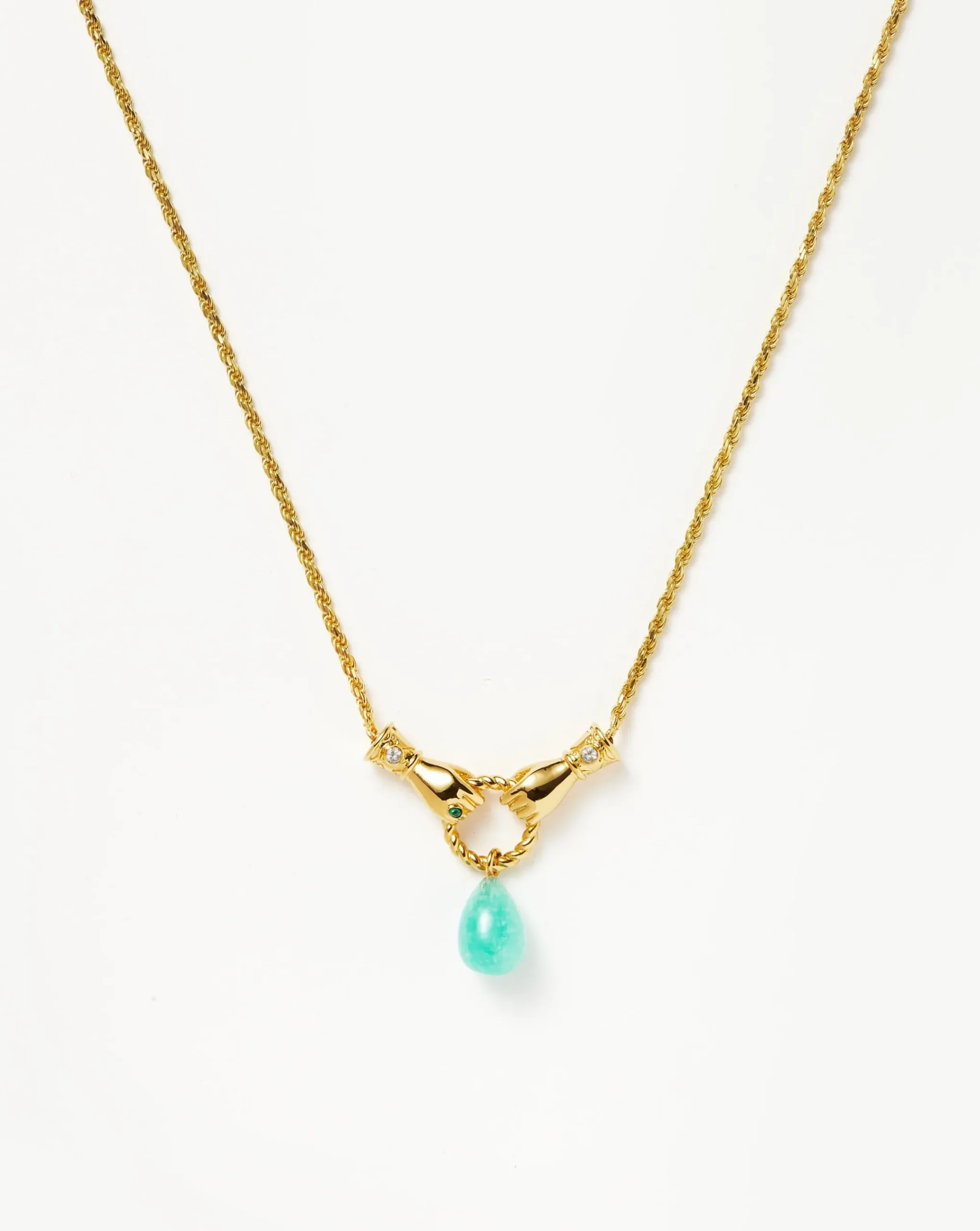 Harris Reed In Good Hands Drop Pendant Necklace