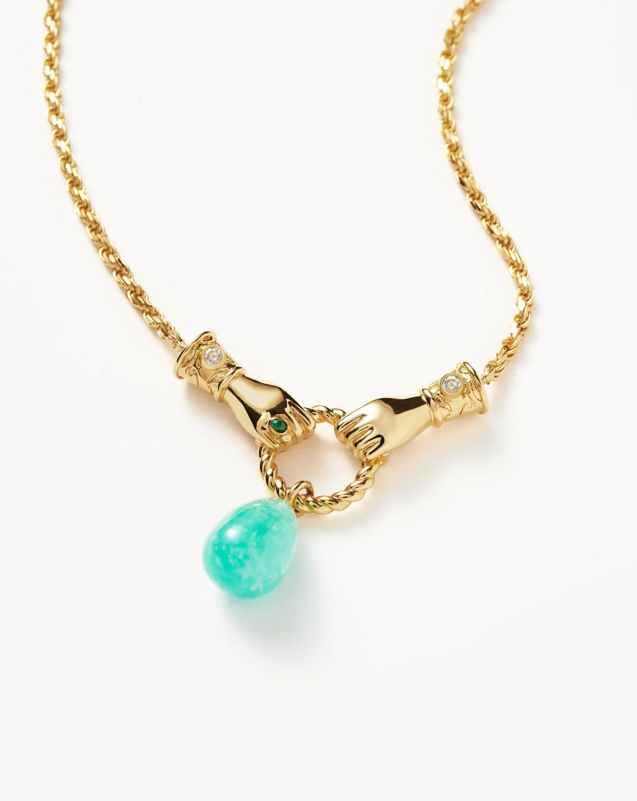 Harris Reed In Good Hands Drop Pendant Necklace