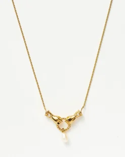 Harris Reed In Good Hands Drop Pendant Necklace