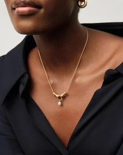 Harris Reed In Good Hands Drop Pendant Necklace