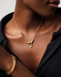 Harris Reed In Good Hands Drop Pendant Necklace