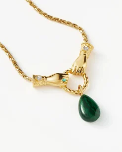 Harris Reed In Good Hands Drop Pendant Necklace