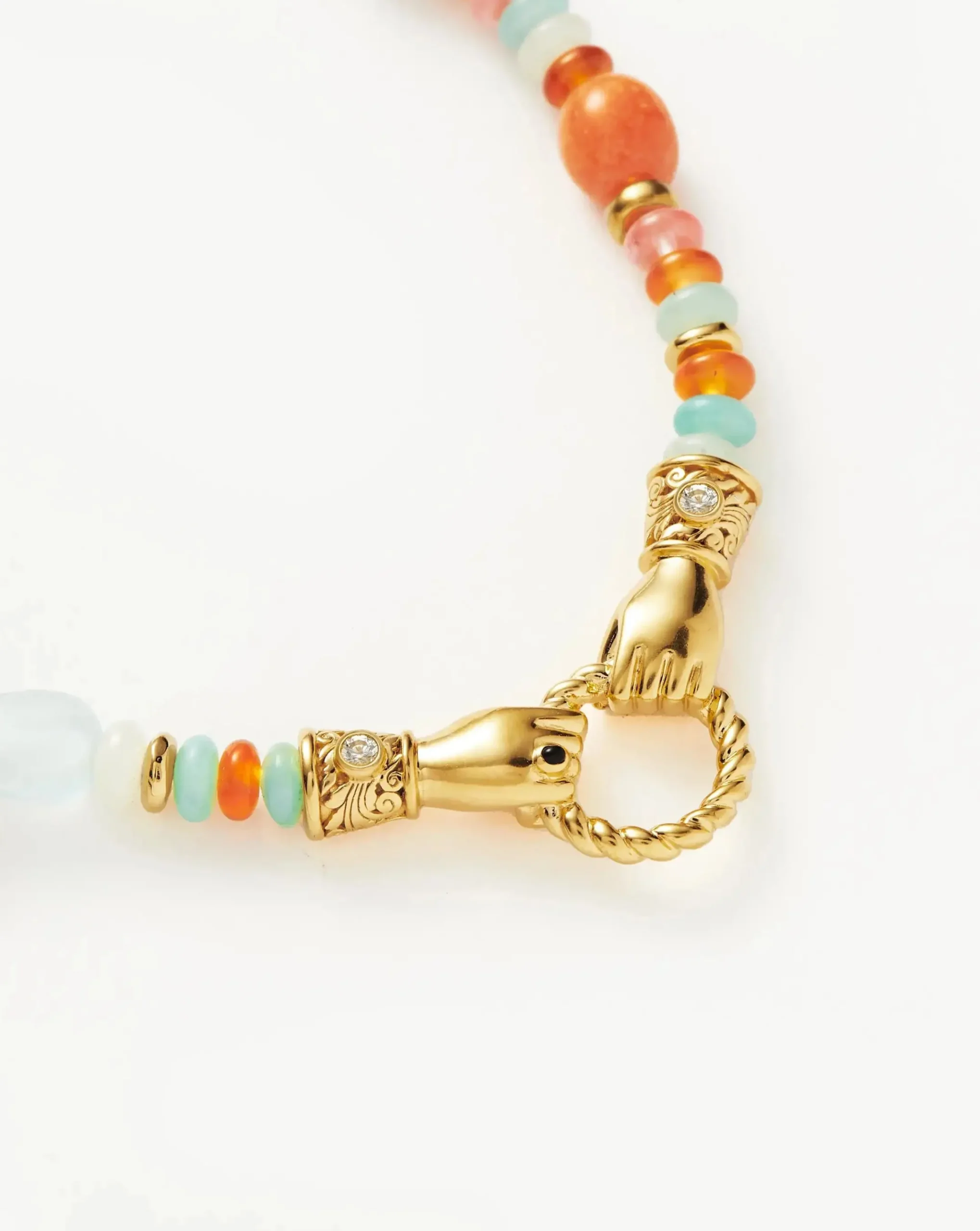 Harris Reed In Good Hands Beaded Gemstone Necklace