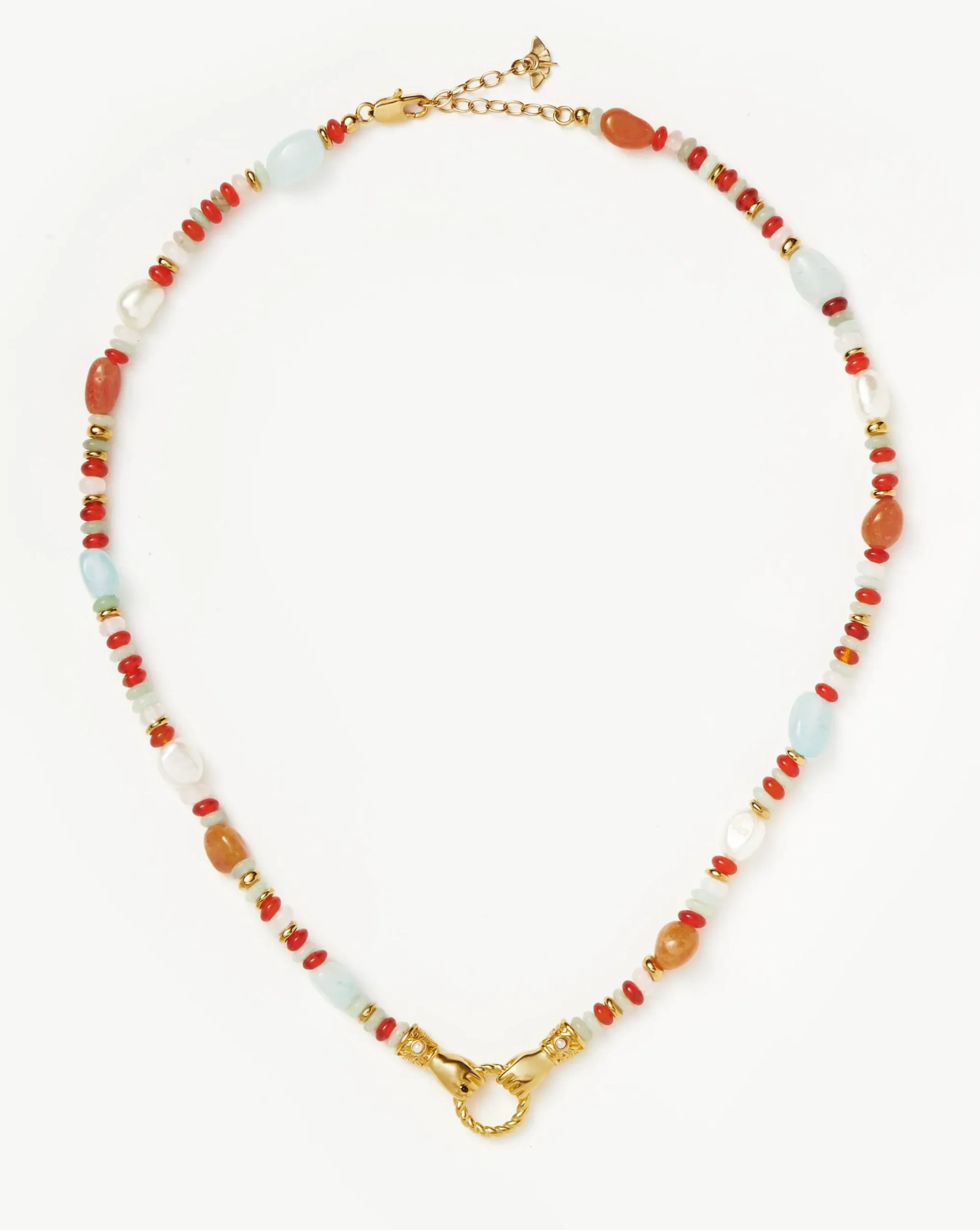 Harris Reed In Good Hands Beaded Gemstone Necklace