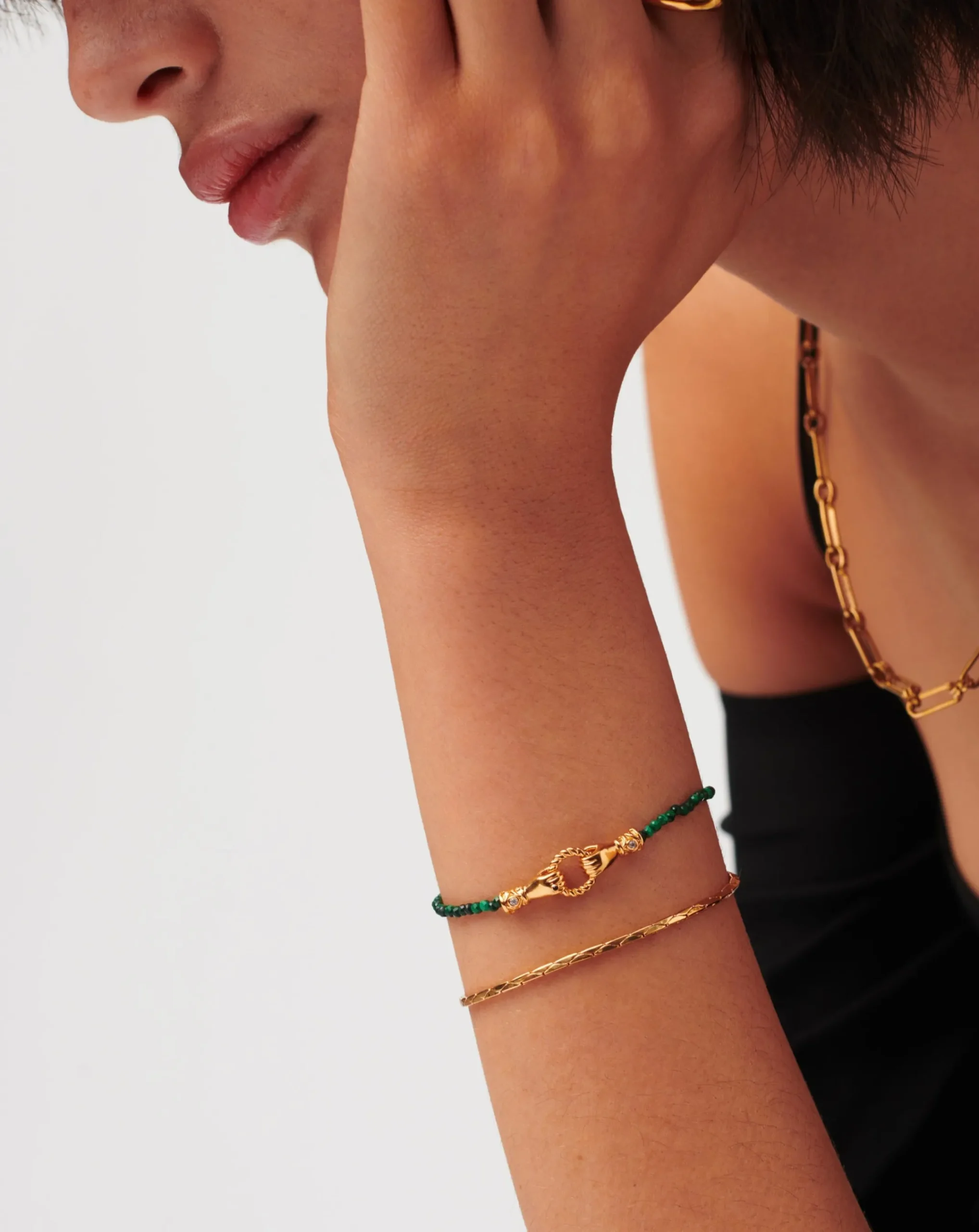 Harris Reed In Good Hands Mini Beaded Gemstone Bracelet