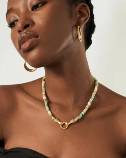 Harris Reed In Good Hands Chunky Beaded Gemstone Necklace