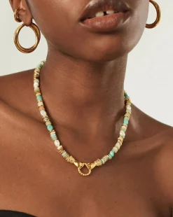 Harris Reed In Good Hands Chunky Beaded Gemstone Necklace