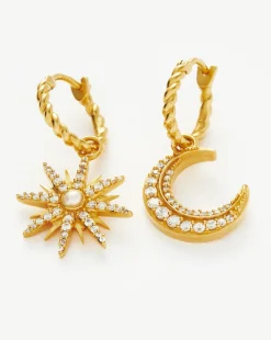 Harris Reed Moonlight Charm Hoop Earrings