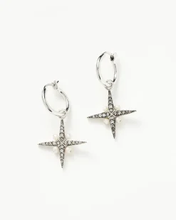 Harris Reed North Star Pearl Hoop Earrings