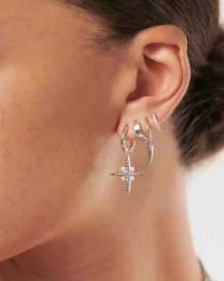 Harris Reed North Star Pearl Hoop Earrings