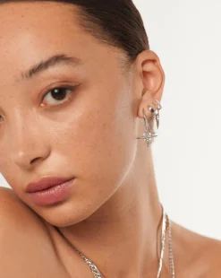 Harris Reed North Star Pearl Hoop Earrings