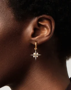 Harris Reed North Star Pearl Hoop Earrings