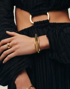 Hera Dome Ridge Statement Cuff Bracelet