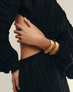 Hera Dome Ridge Statement Cuff Bracelet