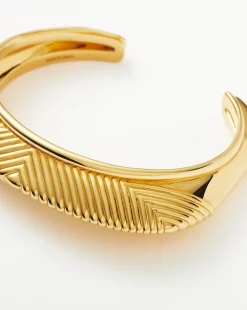Hera Dome Ridge Statement Cuff Bracelet