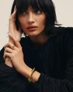 Hera Dome Ridge Statement Cuff Bracelet
