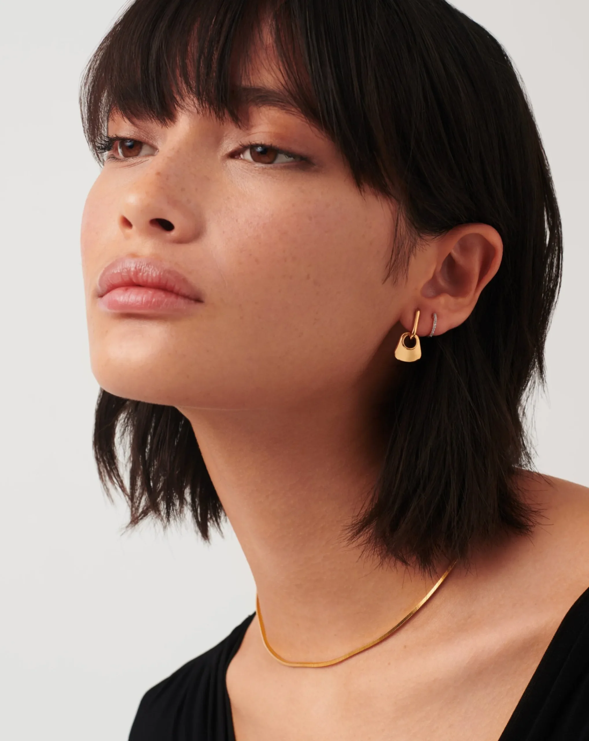 Hera Mini Charm Hoop Earrings