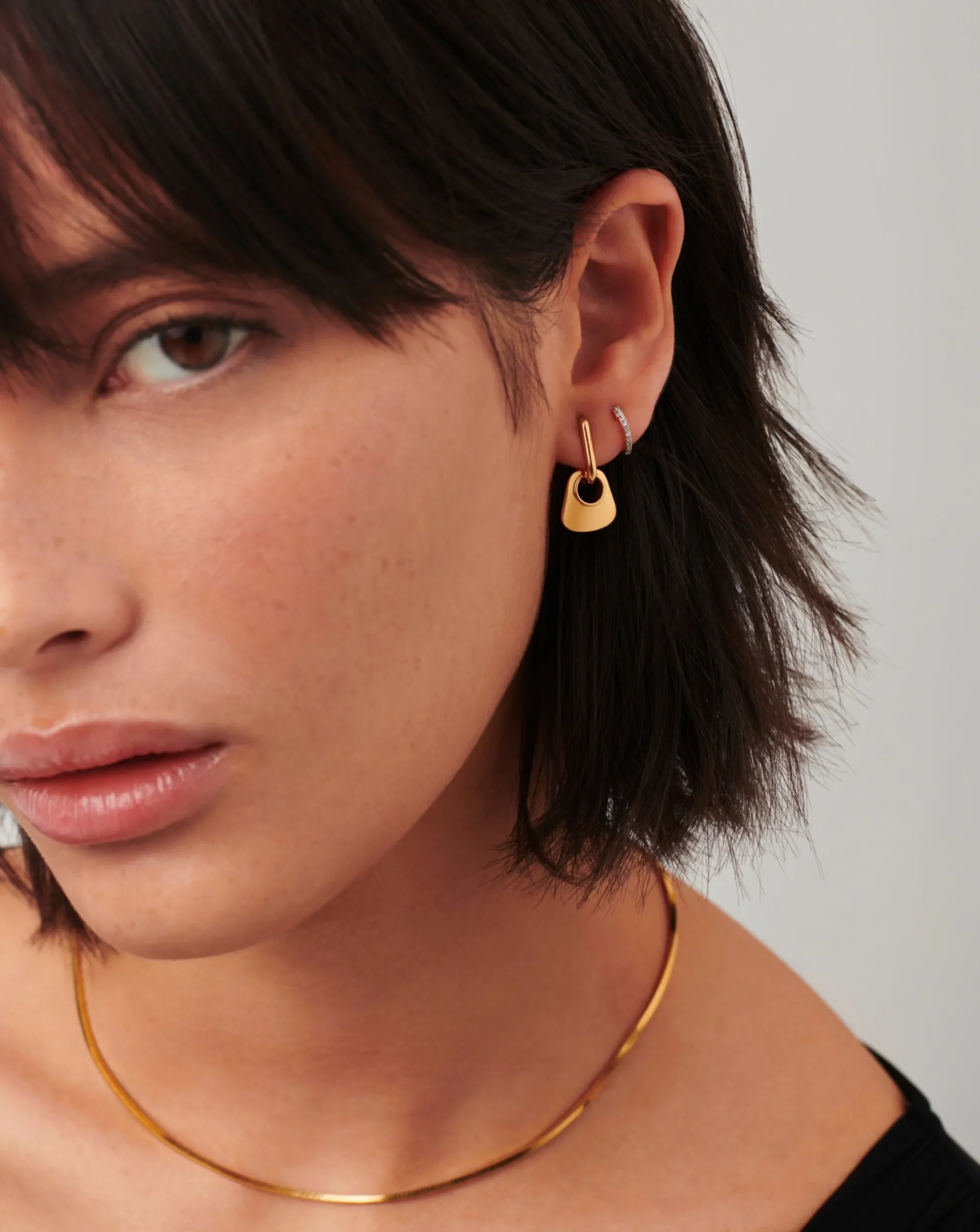Hera Mini Charm Hoop Earrings