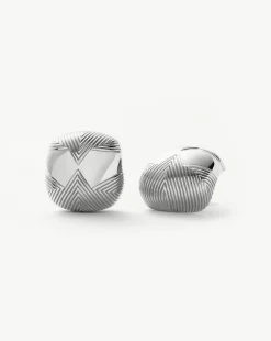 Hera Oversized Dome Ridge Stud Earrings
