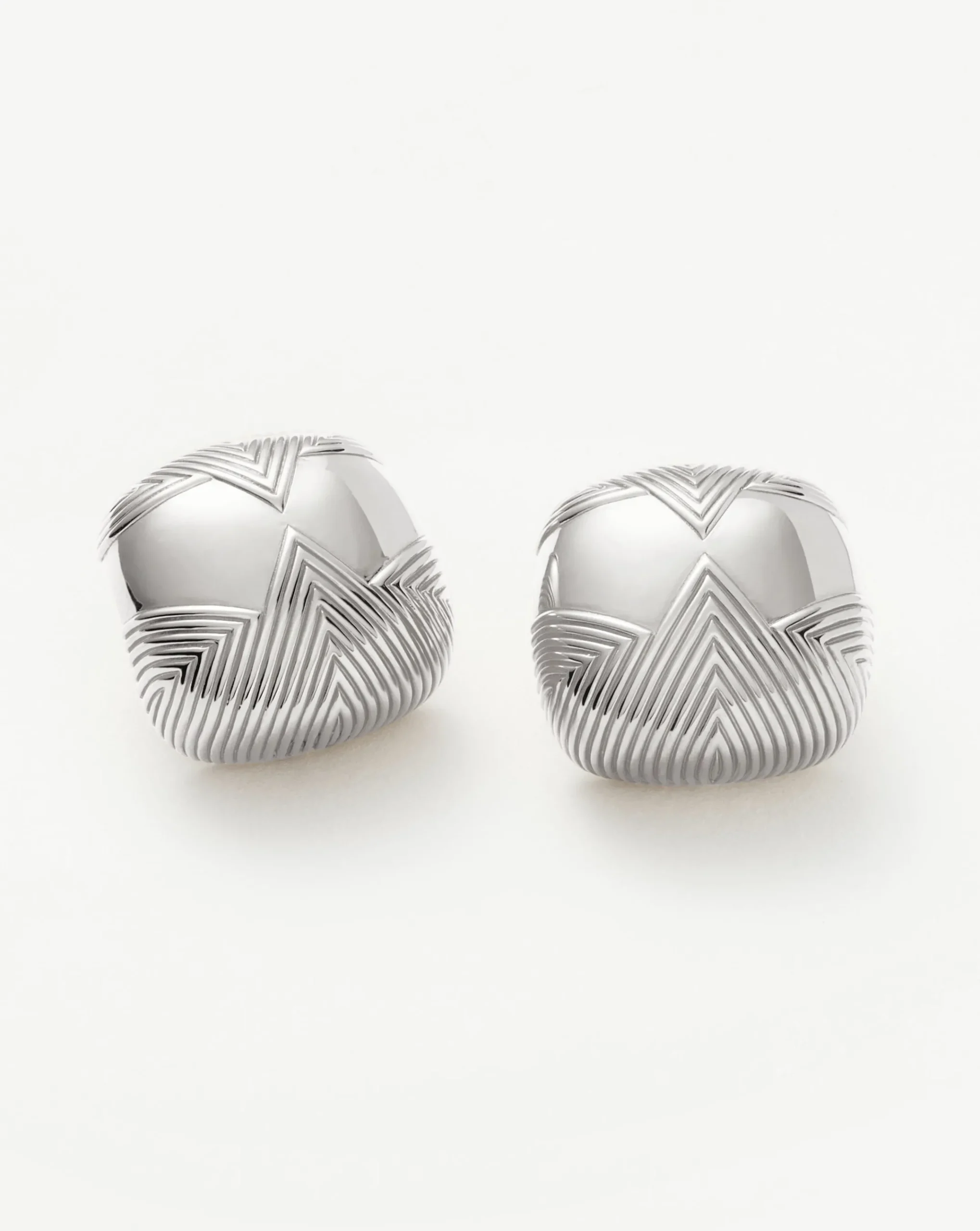 Hera Oversized Dome Ridge Stud Earrings
