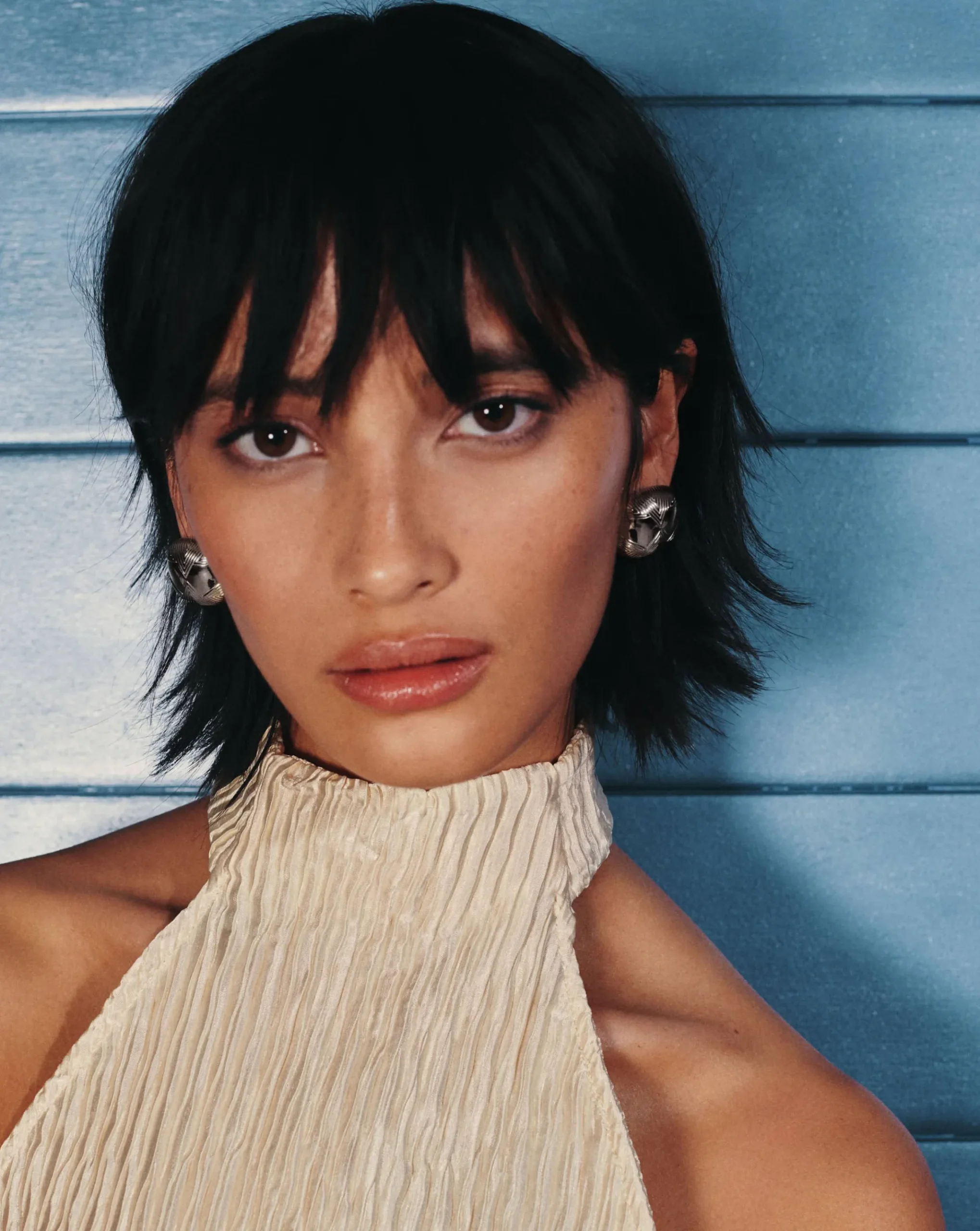 Hera Oversized Dome Ridge Stud Earrings