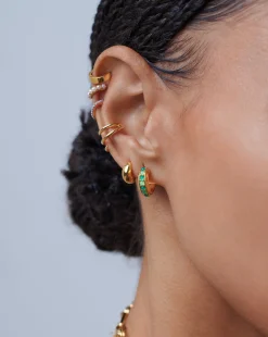 Hot Rox Gemstone Small Hoop Earrings