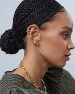 Hot Rox Gemstone Small Hoop Earrings
