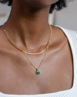 Iconic Lucy Williams Malachite Necklace Set