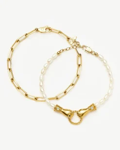 In Good Hands Pearl & Chain Bracelet Set