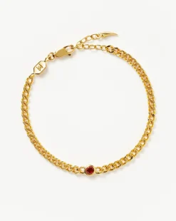 January Birthstone Chain Bracelet