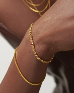 January Birthstone Chain Bracelet