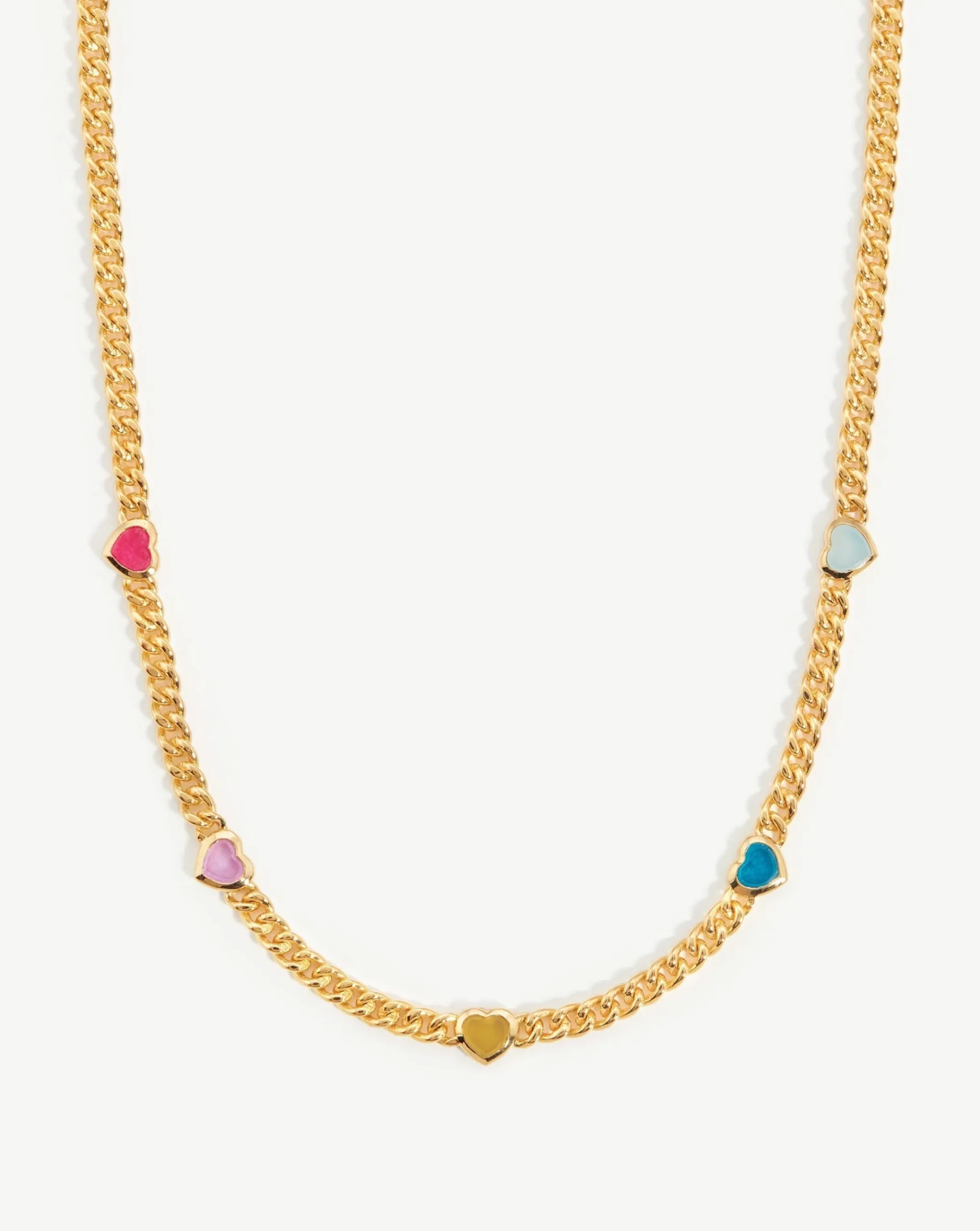 Jelly Heart Gemstone Charm Necklace