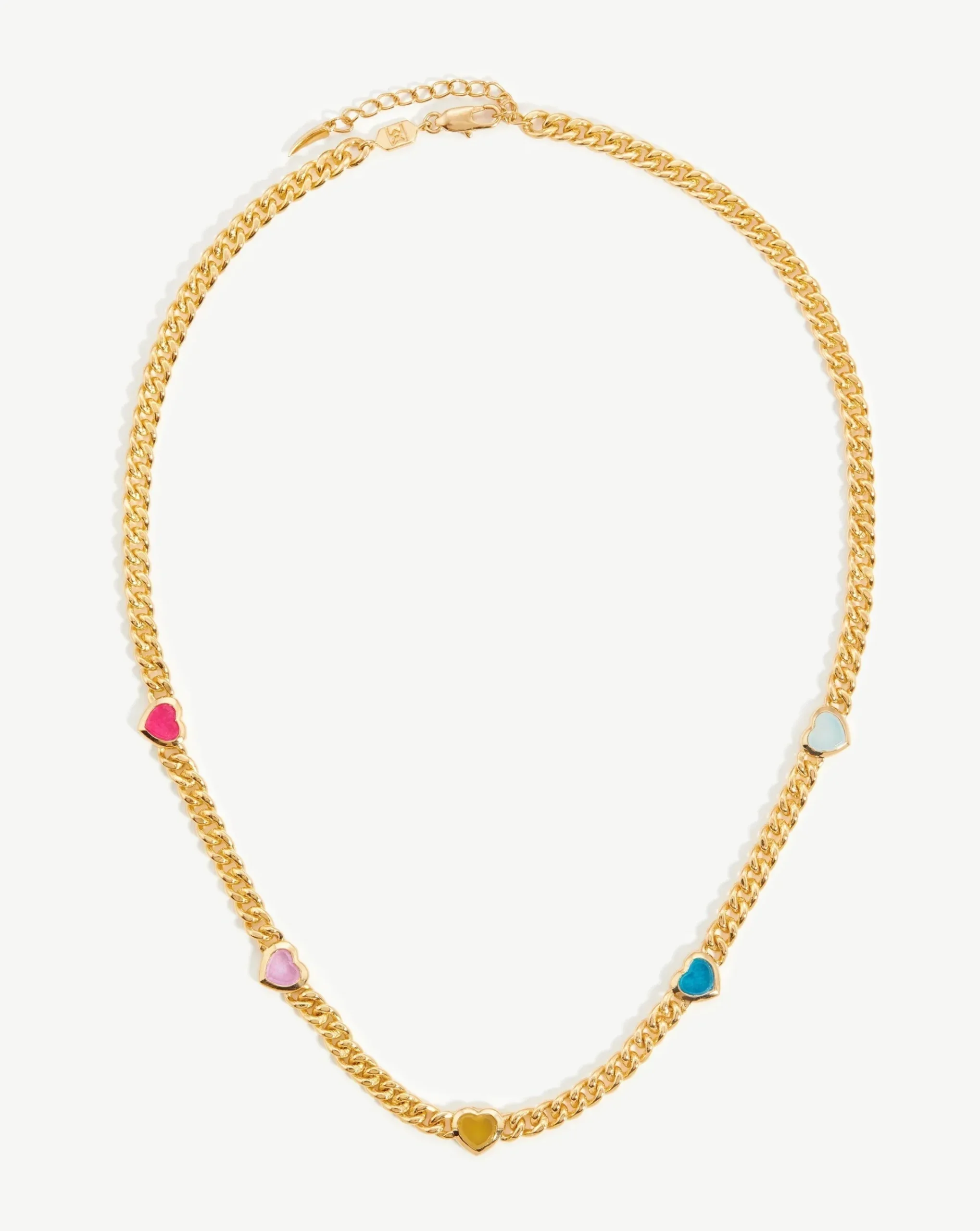 Jelly Heart Gemstone Charm Necklace