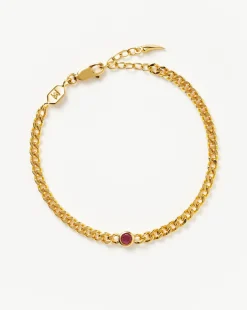 July Birthstone Chain Bracelet