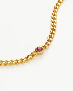 July Birthstone Chain Bracelet