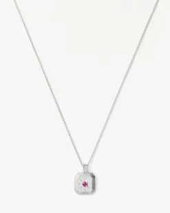 July Birthstone Pendant Necklace